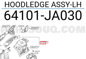 Nissan 64101JA030 HOODLEDGE ASSY-LH
