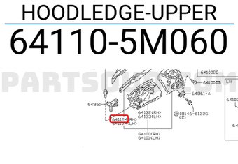 Nissan 641105M060 HOODLEDGE-UPPER