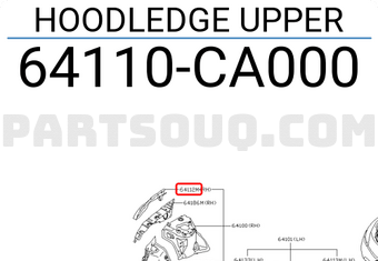 Nissan 64110CA000 HOODLEDGE UPPER