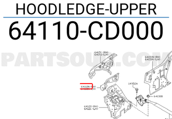 Nissan 64110CD000 HOODLEDGE-UPPER