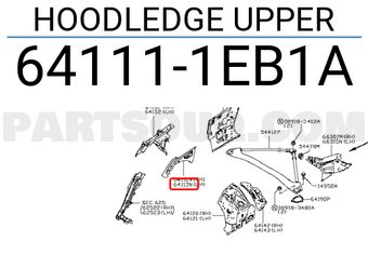 Nissan 641111EB1A HOODLEDGE UPPER