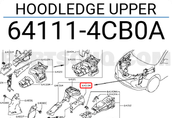 Nissan 641114CB0A HOODLEDGE UPPER