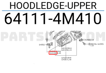 Nissan 641114M410 HOODLEDGE-UPPER