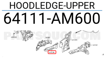 Nissan 64111AM600 HOODLEDGE-UPPER