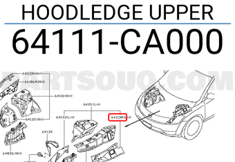 Nissan 64111CA000 HOODLEDGE UPPER