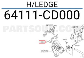 Nissan 64111CD000 H/LEDGE