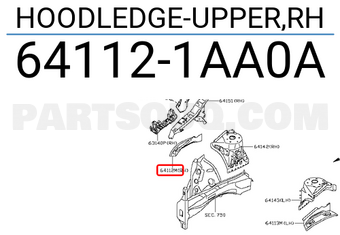 Nissan 641121AA0A HOODLEDGE-UPPER,RH