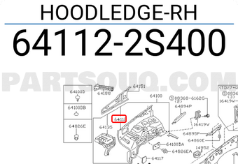 Nissan 641122S400 HOODLEDGE-RH