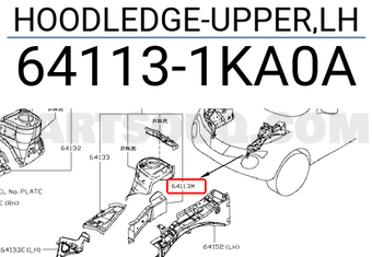Nissan 641131KA0A HOODLEDGE-UPPER,LH
