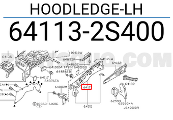 Nissan 641132S400 HOODLEDGE-LH