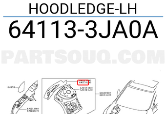 Nissan 641133JA0A HOODLEDGE-LH
