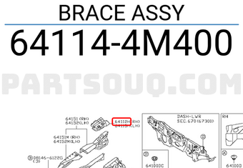 Nissan 641144M400 BRACE ASSY