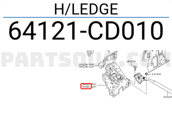 Nissan 64121CD010 H/LEDGE