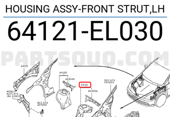 Nissan 64121EL030 HOUSING ASSY-FRONT STRUT,LH