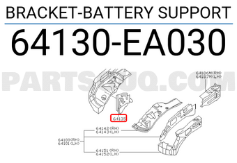 Nissan 64130EA030 BRACKET-BATTERY SUPPORT