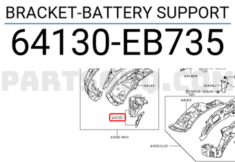 Nissan 64130EB735 BRACKET-BATTERY SUPPORT