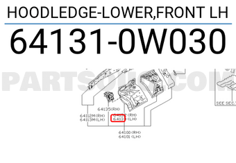 Nissan 641310W030 HOODLEDGE-LOWER,FRONT LH