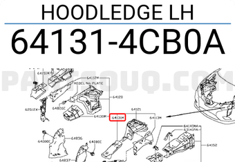 Nissan 641314CB0A HOODLEDGE LH