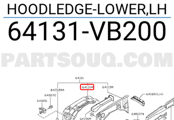 Nissan 64131VB200 HOODLEDGE-LOWER,LH