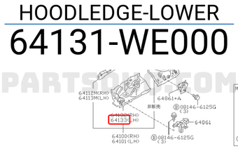 Nissan 64131WE000 HOODLEDGE-LOWER