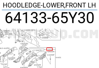 Nissan 6413365Y30 HOODLEDGE-LOWER,FRONT LH