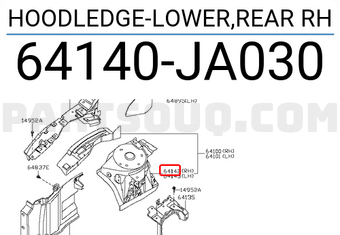 Nissan 64140JA030 HOODLEDGE-LOWER,REAR RH