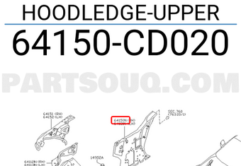 Nissan 64150CD020 HOODLEDGE-UPPER