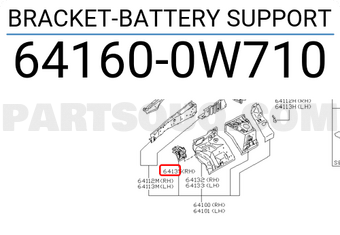 Nissan 641600W710 BRACKET-BATTERY SUPPORT