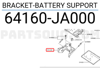 Nissan 64160JA000 BRACKET-BATTERY SUPPORT
