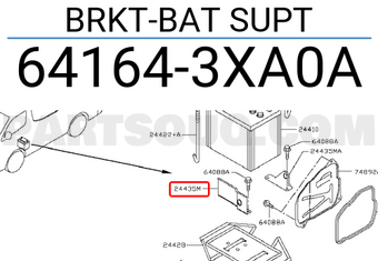 Nissan 641643XA0A BRKT-BAT SUPT