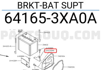 Nissan 641653XA0A BRKT-BAT SUPT