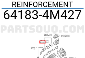 Nissan 641834M427 REINFORCEMENT