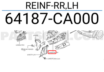 Nissan 64187CA000 REINF-RR,LH
