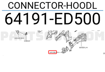 Nissan 64191ED500 CONNECTOR-HOODL