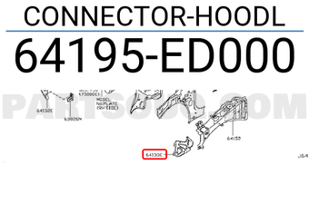 Nissan 64195ED000 CONNECTOR-HOODL