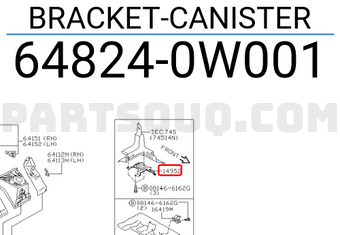 Nissan 648240W001 BRACKET-CANISTER