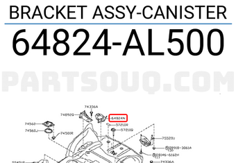 Nissan 64824AL500 BRACKET ASSY-CANISTER