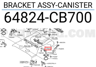 Nissan 64824CB700 BRACKET ASSY-CANISTER