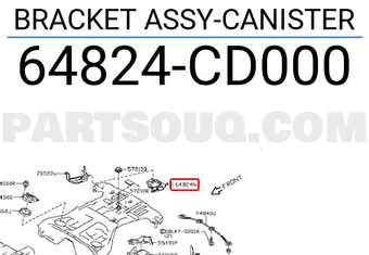 Nissan 64824CD000 BRACKET ASSY-CANISTER