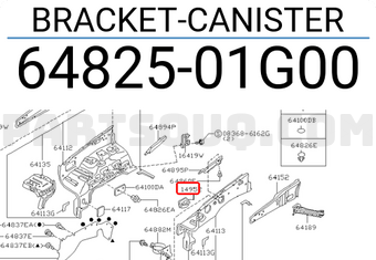 Nissan 6482501G00 BRACKET-CANISTER