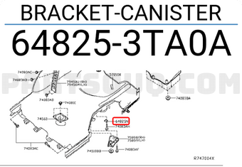 Nissan 648253TA0A BRACKET-CANISTER