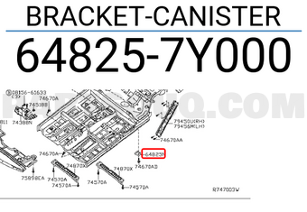 Nissan 648257Y000 BRACKET-CANISTER