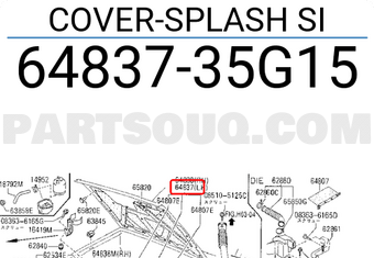 Nissan 6483735G15 COVER-SPLASH SI