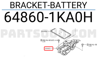 Nissan 648601KA0H BRACKET-BATTERY