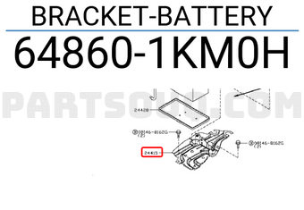 Nissan 648601KM0H BRACKET-BATTERY