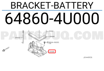 Nissan 648604U000 BRACKET-BATTERY