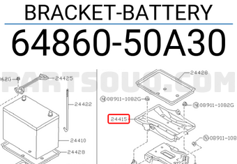 Nissan 6486050A30 BRACKET-BATTERY