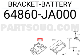 Nissan 64860JA000 BRACKET-BATTERY