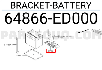Nissan 64866ED000 BRACKET-BATTERY