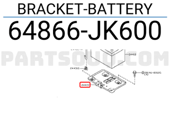 Nissan 64866JK600 BRACKET-BATTERY